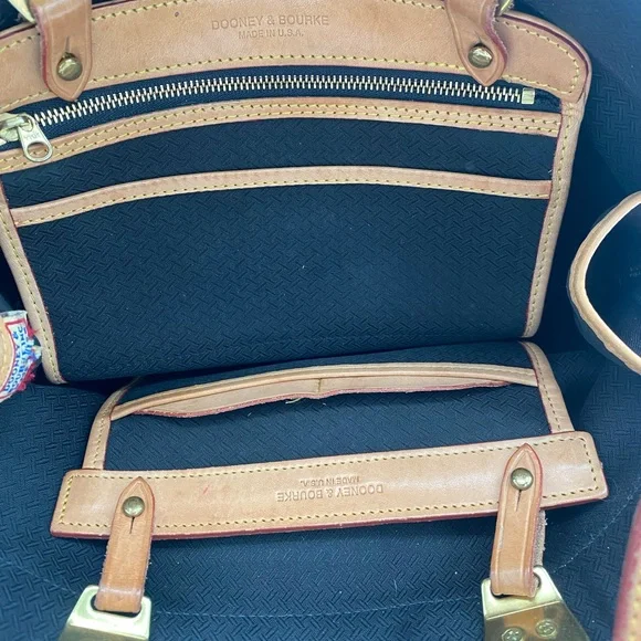 Dooney & Bourke Tan and Black Satchel - Picture 12 of 12